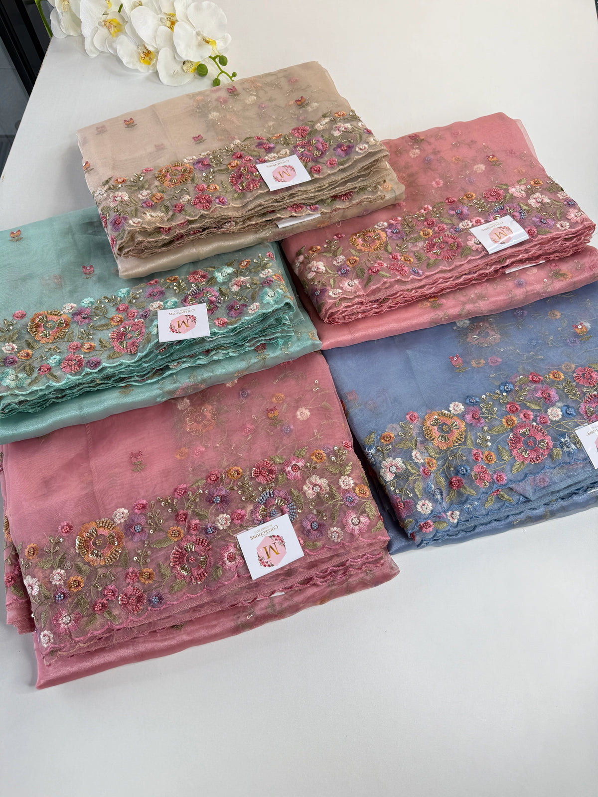 Glass organza saree/ 67HL