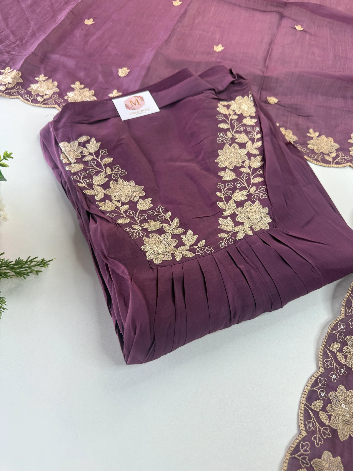 Soft Chanderi unstitched salwar set / NC249