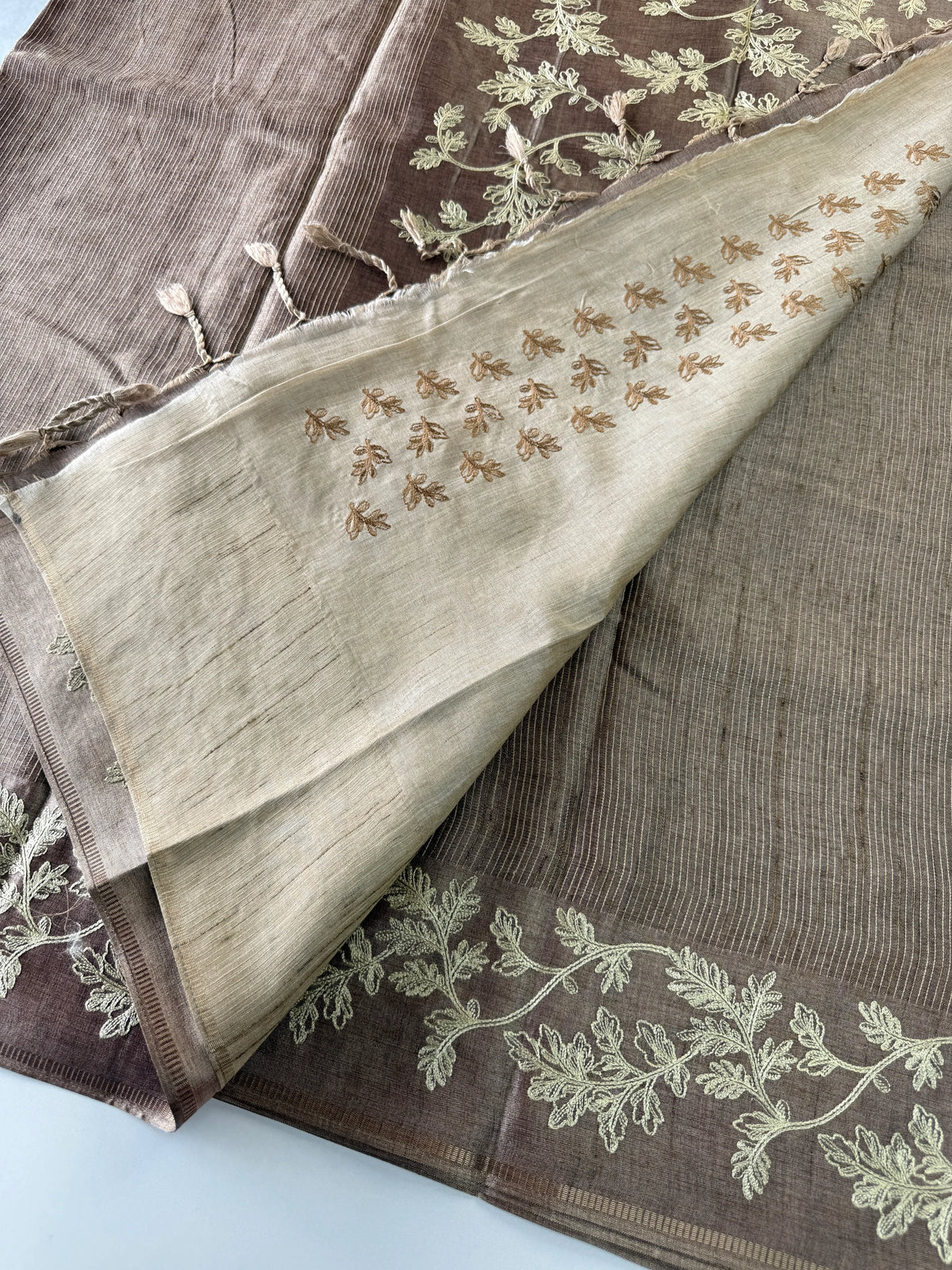 Semi Tussar Saree/ FG690