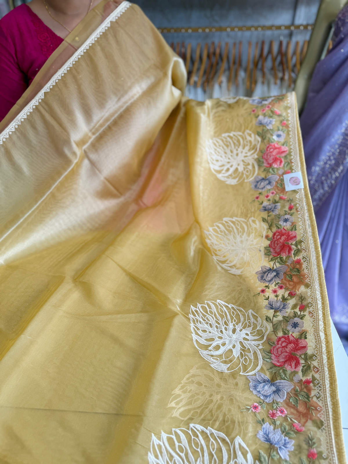 Tissue organza saree /RKF07