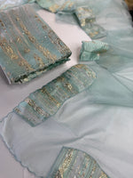 Turkish Organza Unstitched Salwar set / 266H