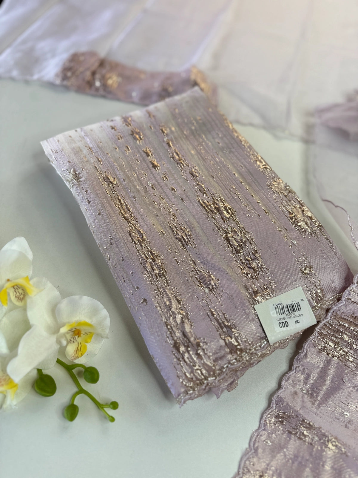 Turkish Organza Unstitched Salwar set / 266H