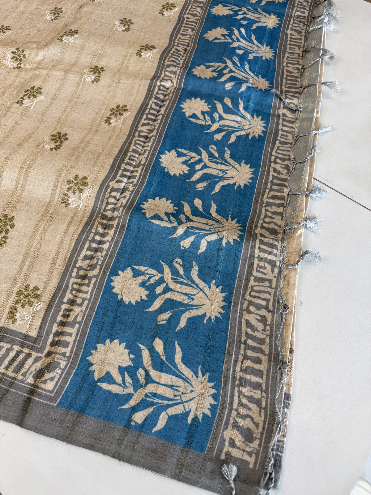 Soft semi Tussar saree/ D527