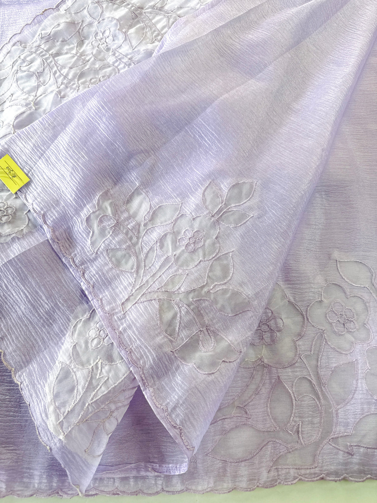 Crushed crape saree/ AM101