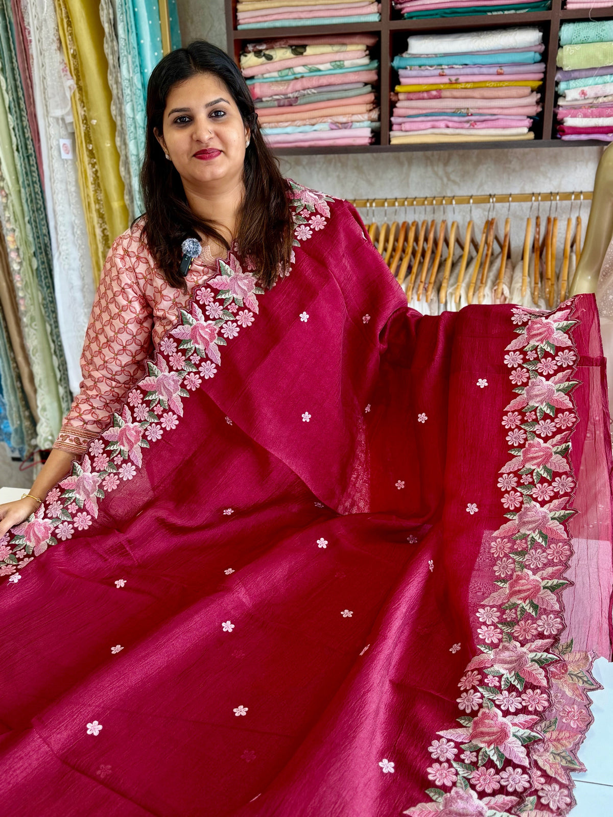 Crushed Crape Saree/ SC44
