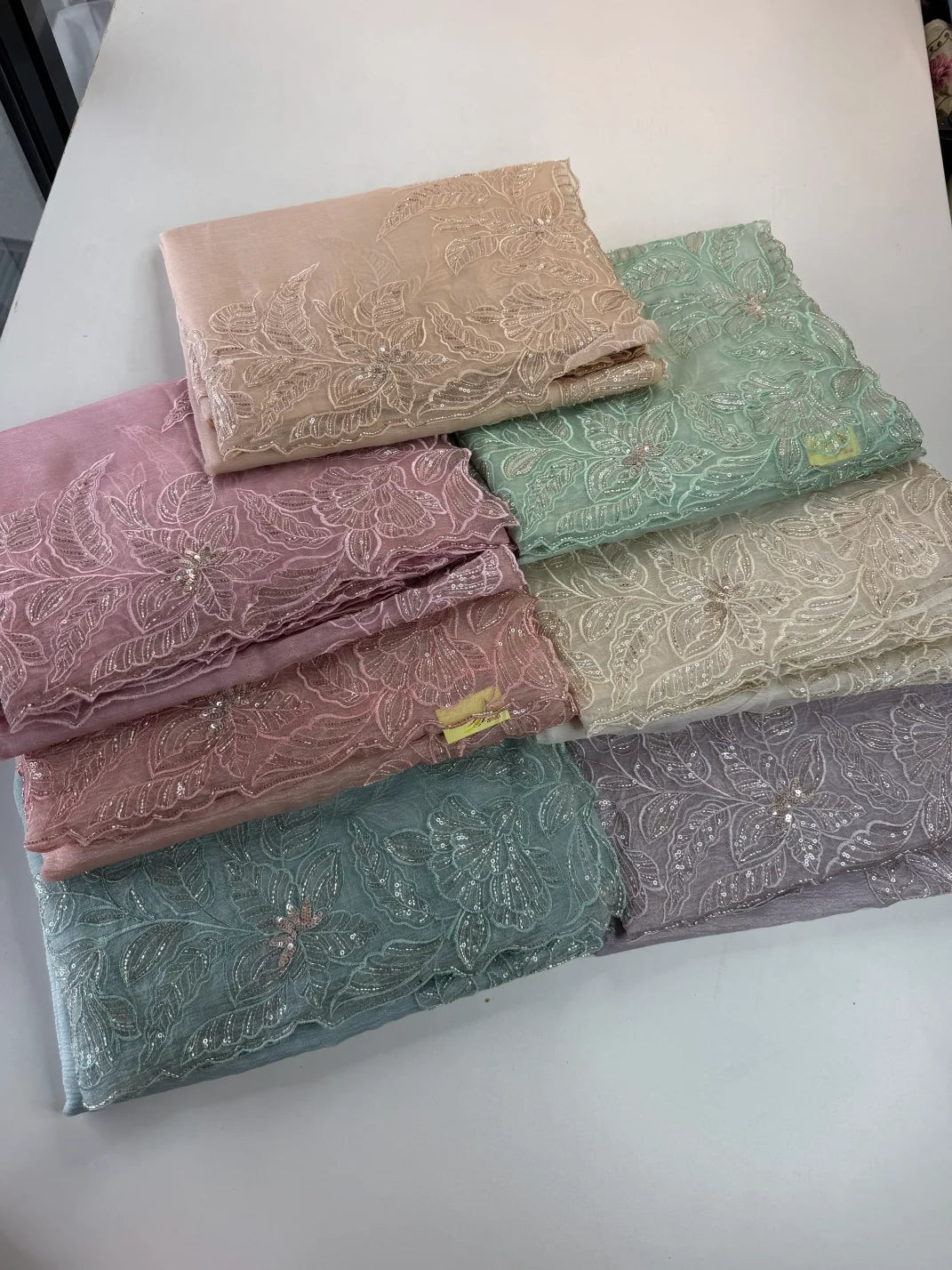 Crushed Foil blended Organza Saree/ AM104