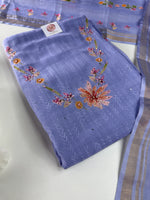 Soft linen cotton unstitched salwar set/ NC223