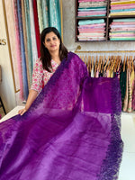 Crushed tissue saree/ CW066