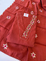 Soft Chanderi unstitched salwar set stitching/ NC171