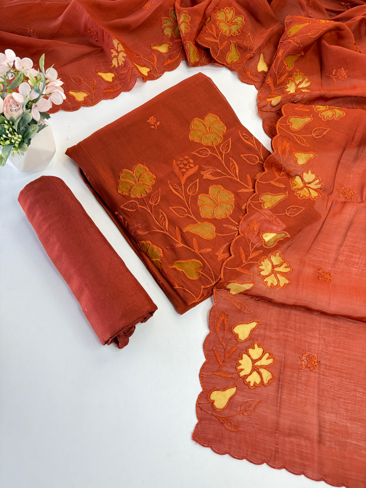 Soft Chanderi unstitched salwar set / 169B