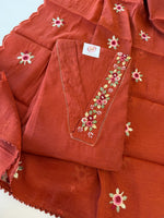 Soft Chanderi unstitched salwar set stitching/ NC171