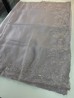 Crushed Foil blended Organza Saree/ AM104
