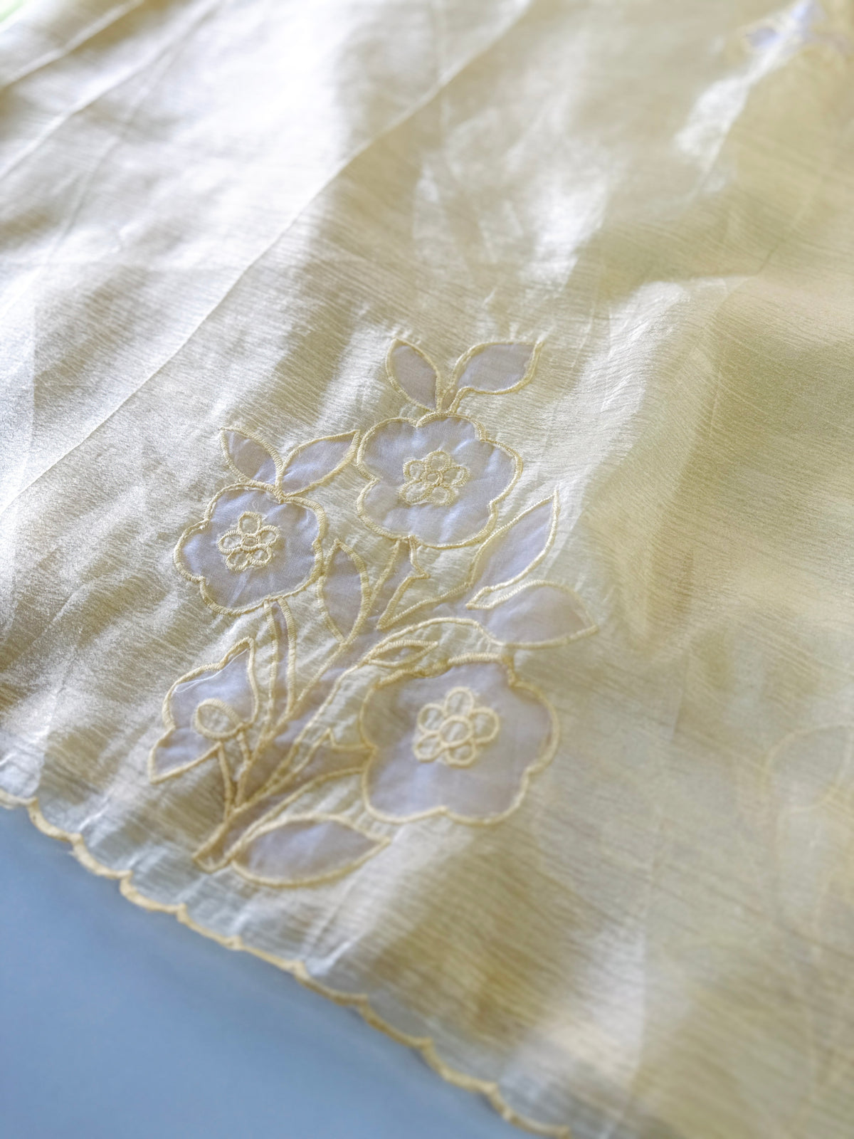Crushed crape saree/ AM101
