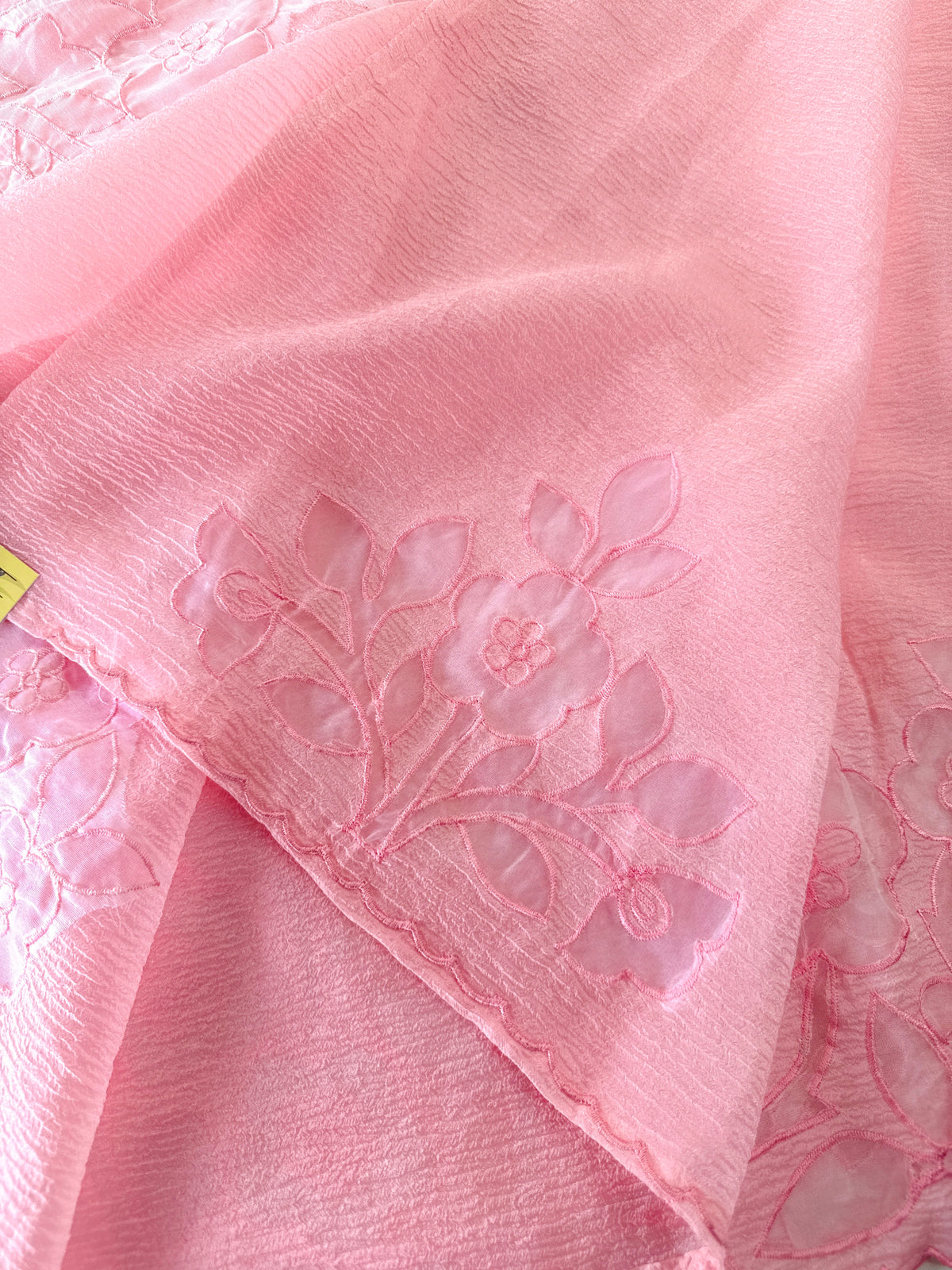 Crushed crape saree/ AM101