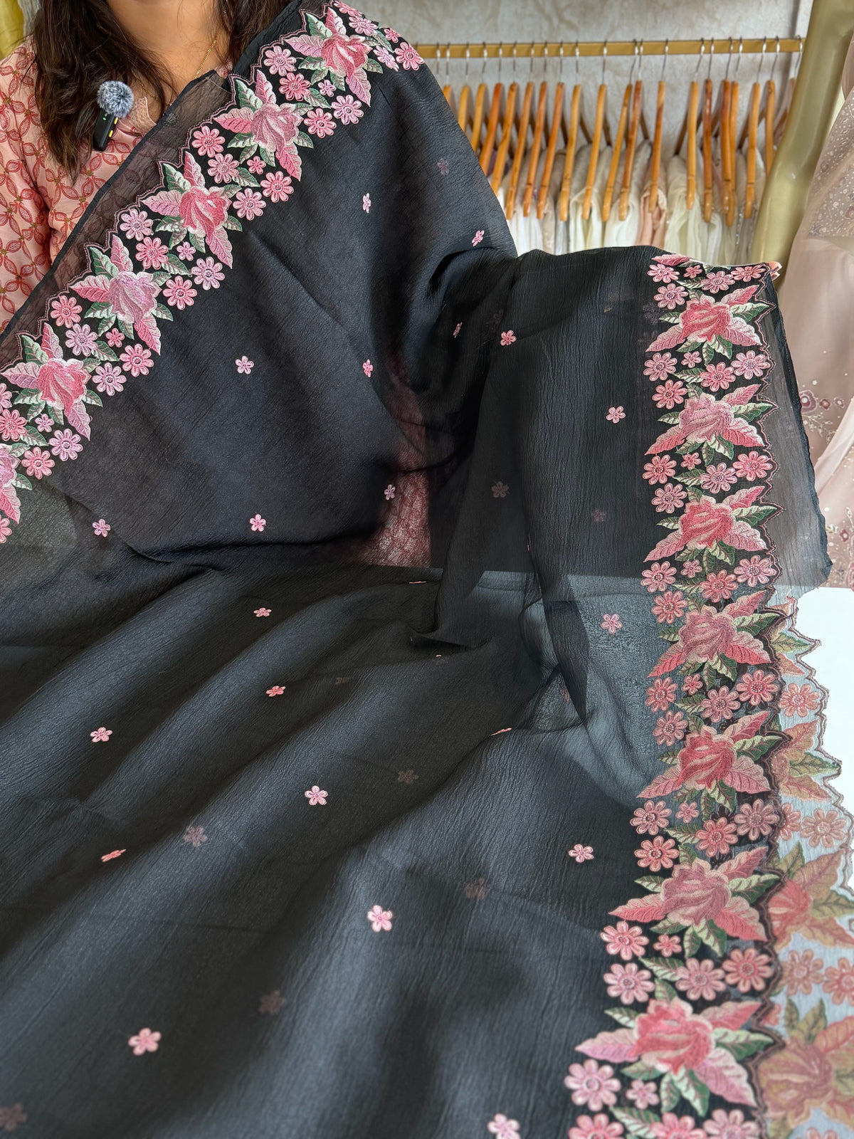 Crushed Crape Saree/ SC44