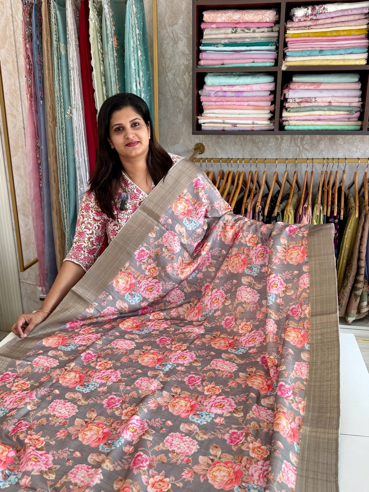 Soft semi Tussar Saree/ RE714