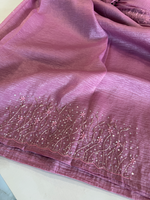Crushed crape saree/ HW457