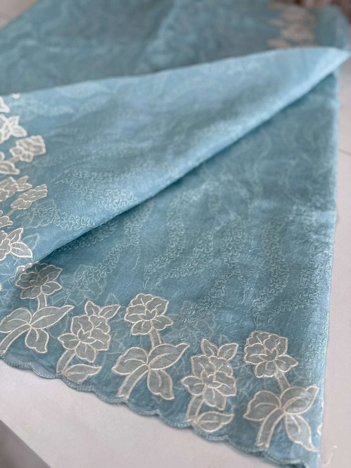 Crushed Organza saree/ BC602