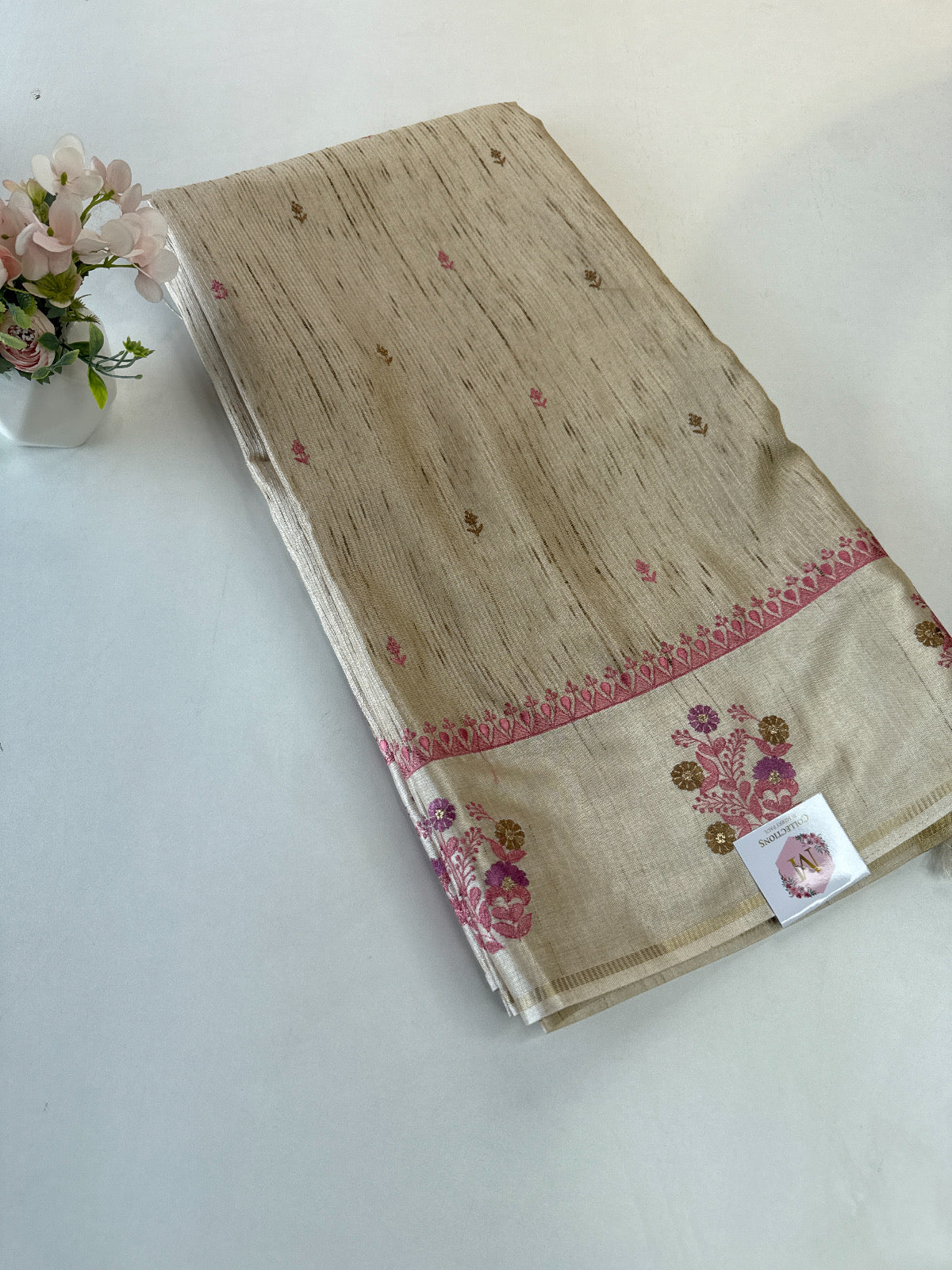 Soft Semi Tussar Saree/ D498