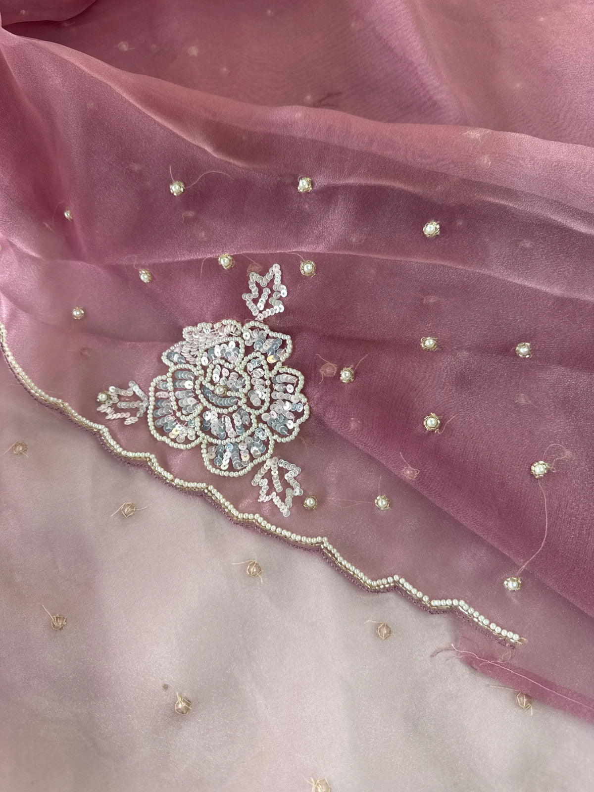 Glass Organza Saree/ AP1010