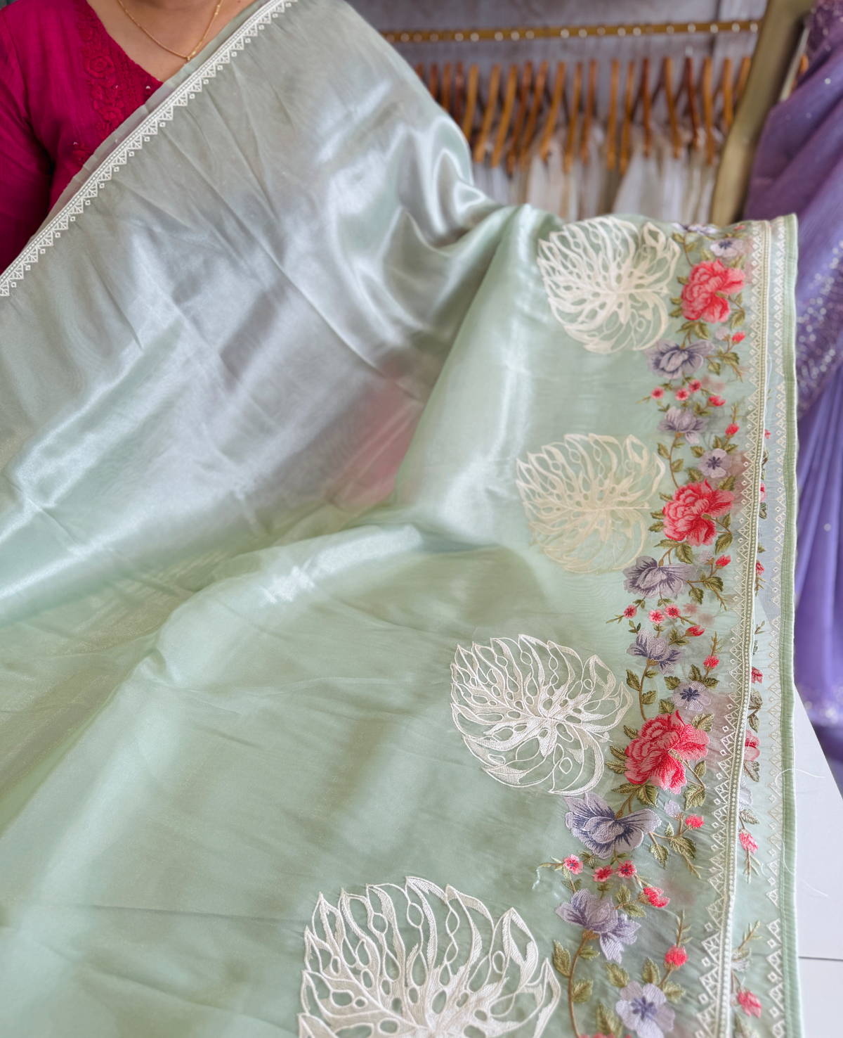 Tissue organza saree /RKF07