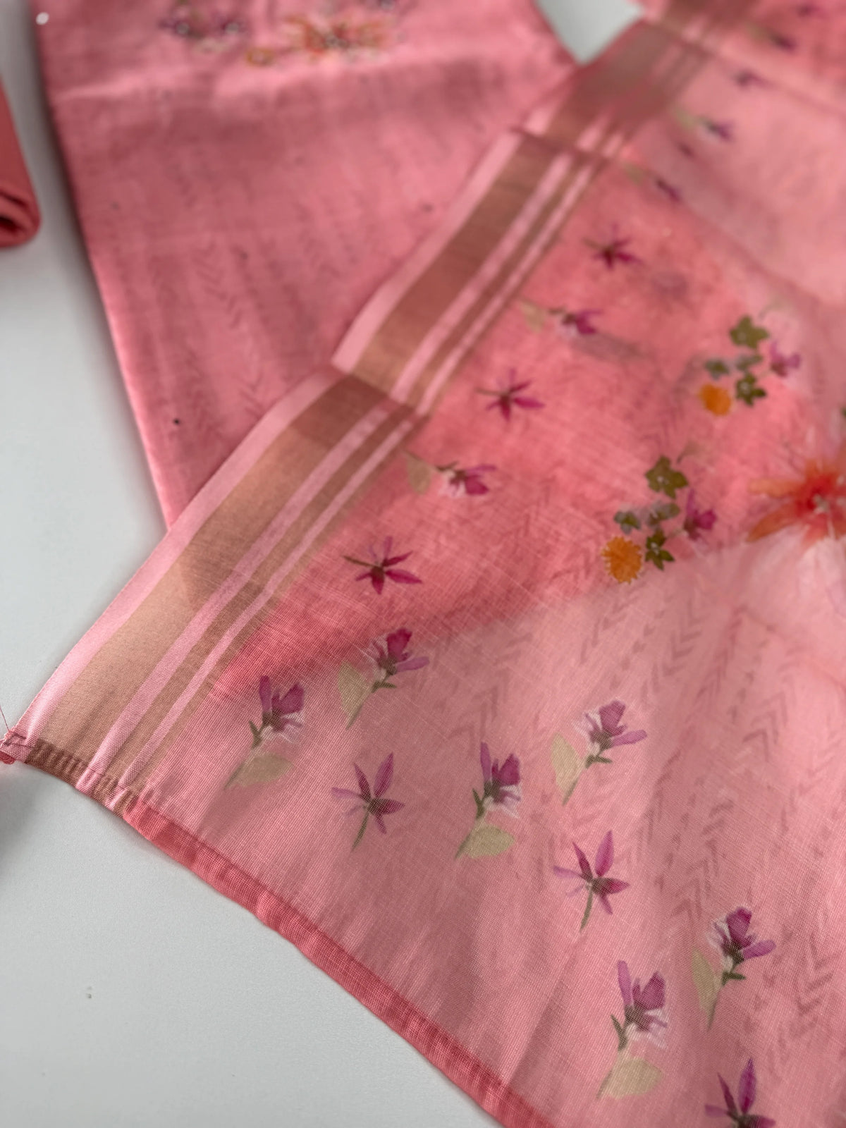 Soft linen cotton unstitched salwar set/ NC223