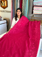 Crushed crape saree /CW767