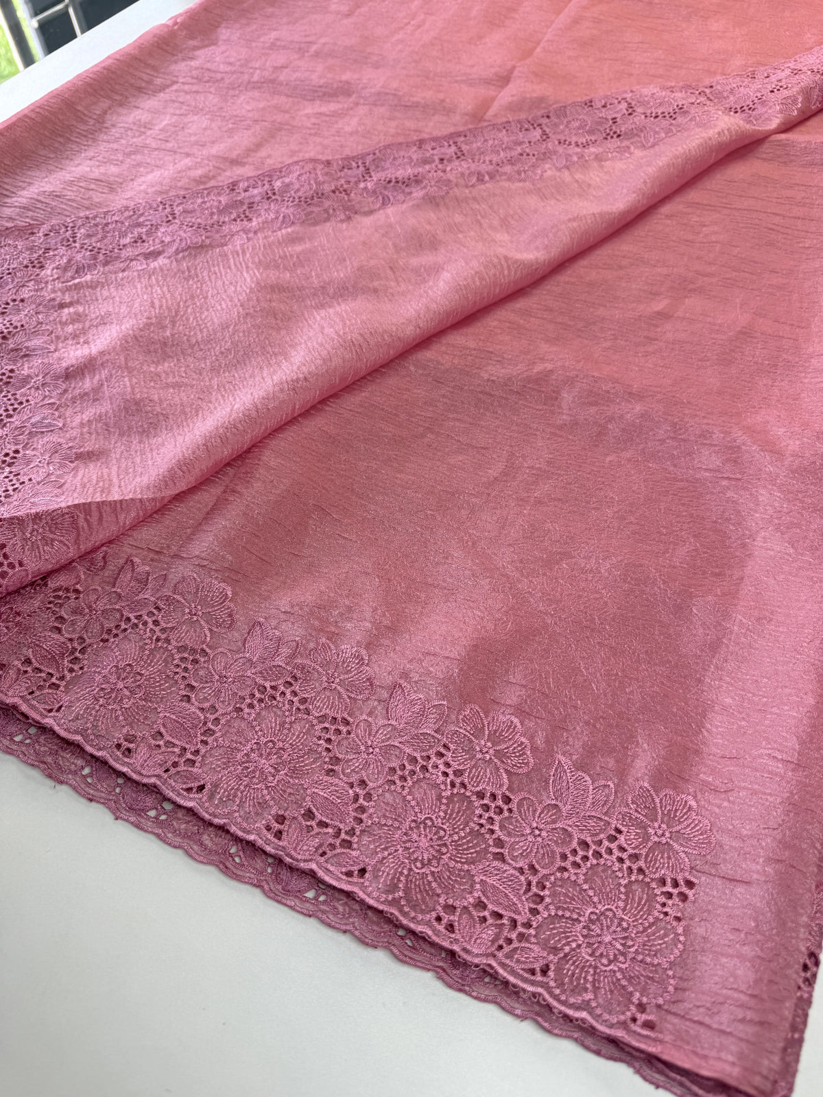 Crushed crape Saree/ CW053