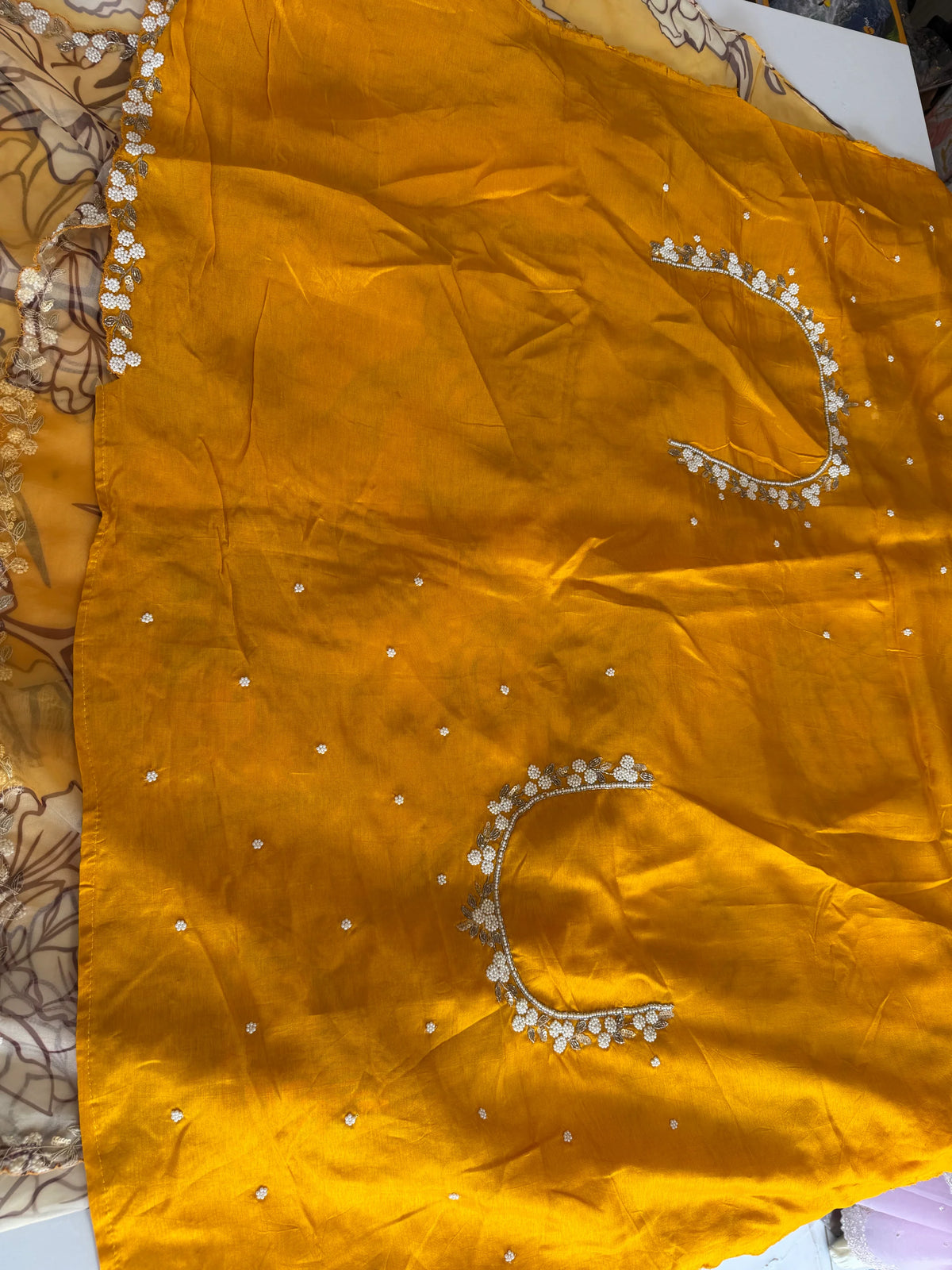 Digital printed organza saree/ 280P