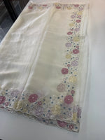 Crushed crape Saree/ HW725
