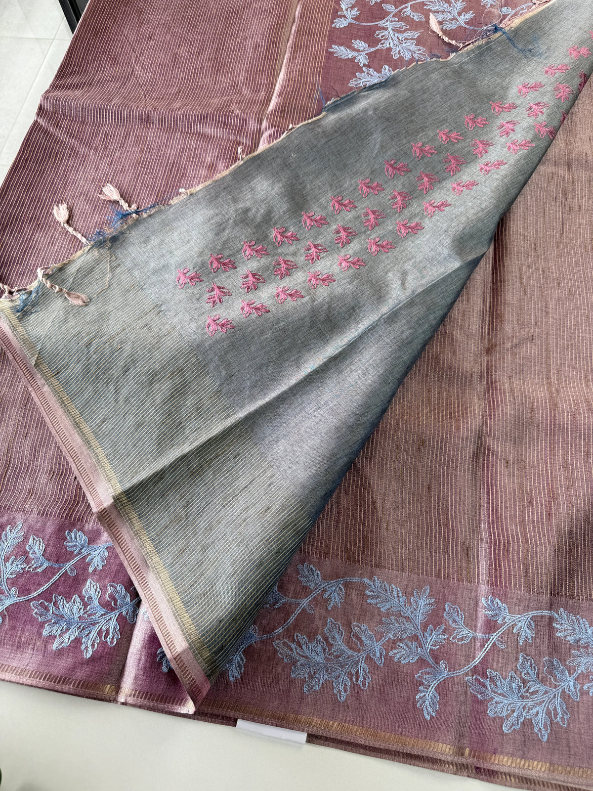 Semi Tussar Saree/ FG690