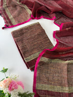 Linen jamdhani unstitched salwar set / NC281