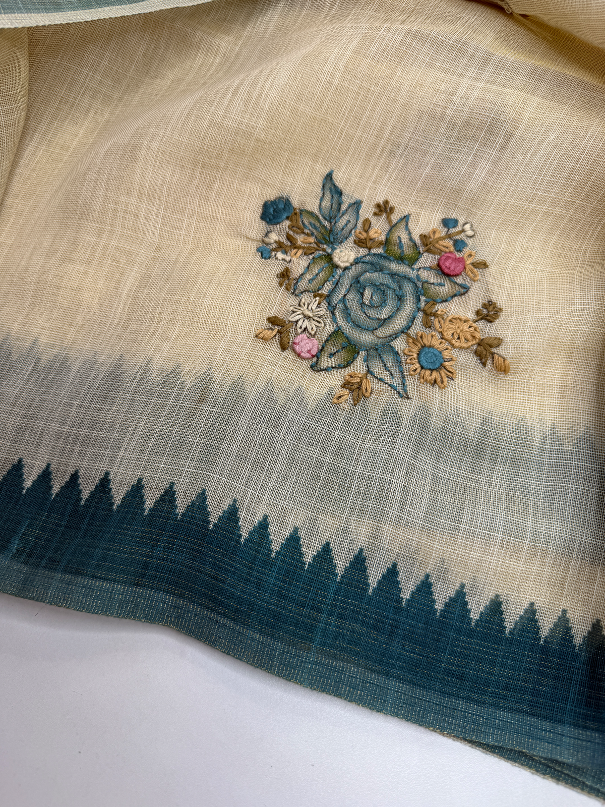 Tissue linen blended saree/ 1671