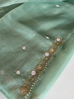 Glass organza party wear saree/ SA850