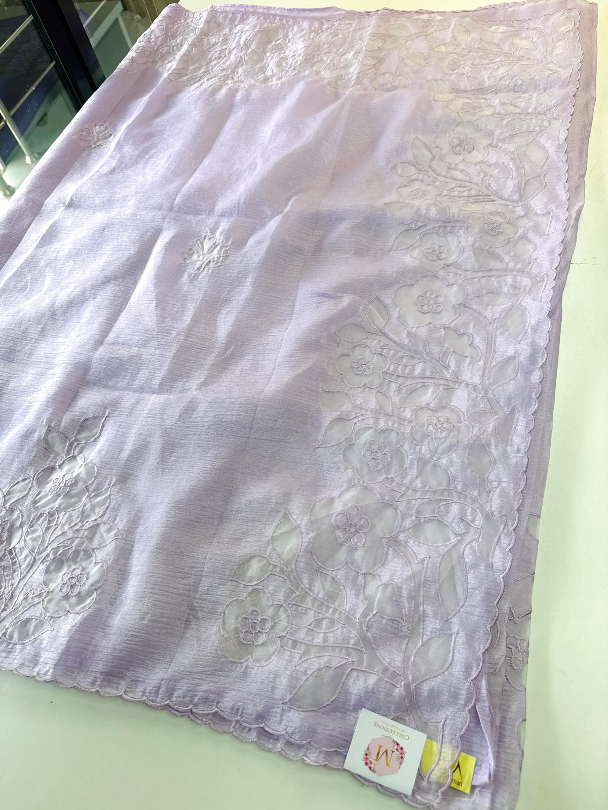 Crushed crape saree/ AM101