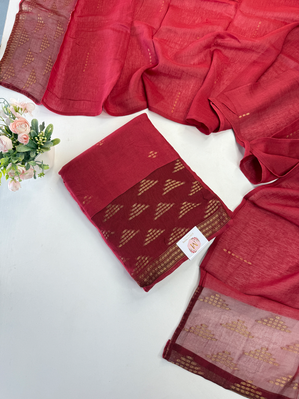 Cotton Chanderi unstitched salwar set / NC152
