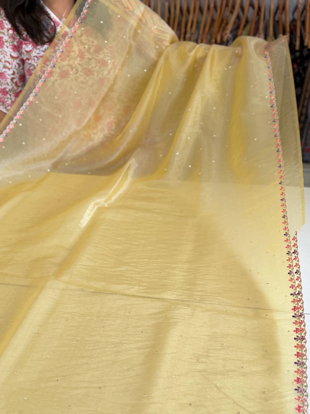 Korean Organza Saree/ 4176
