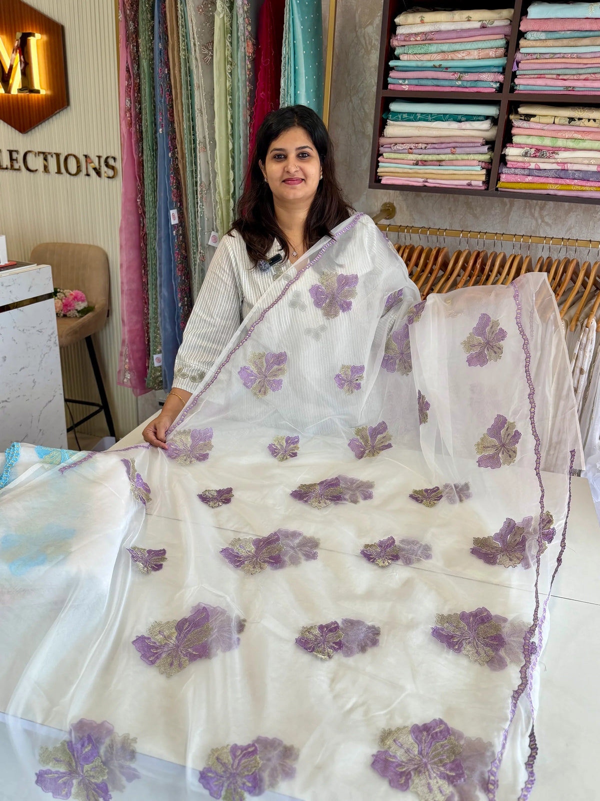 Soft organza saree/ CW865