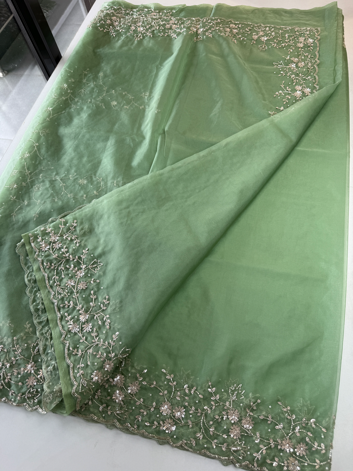 Soft Organza party wear saree/ HM115