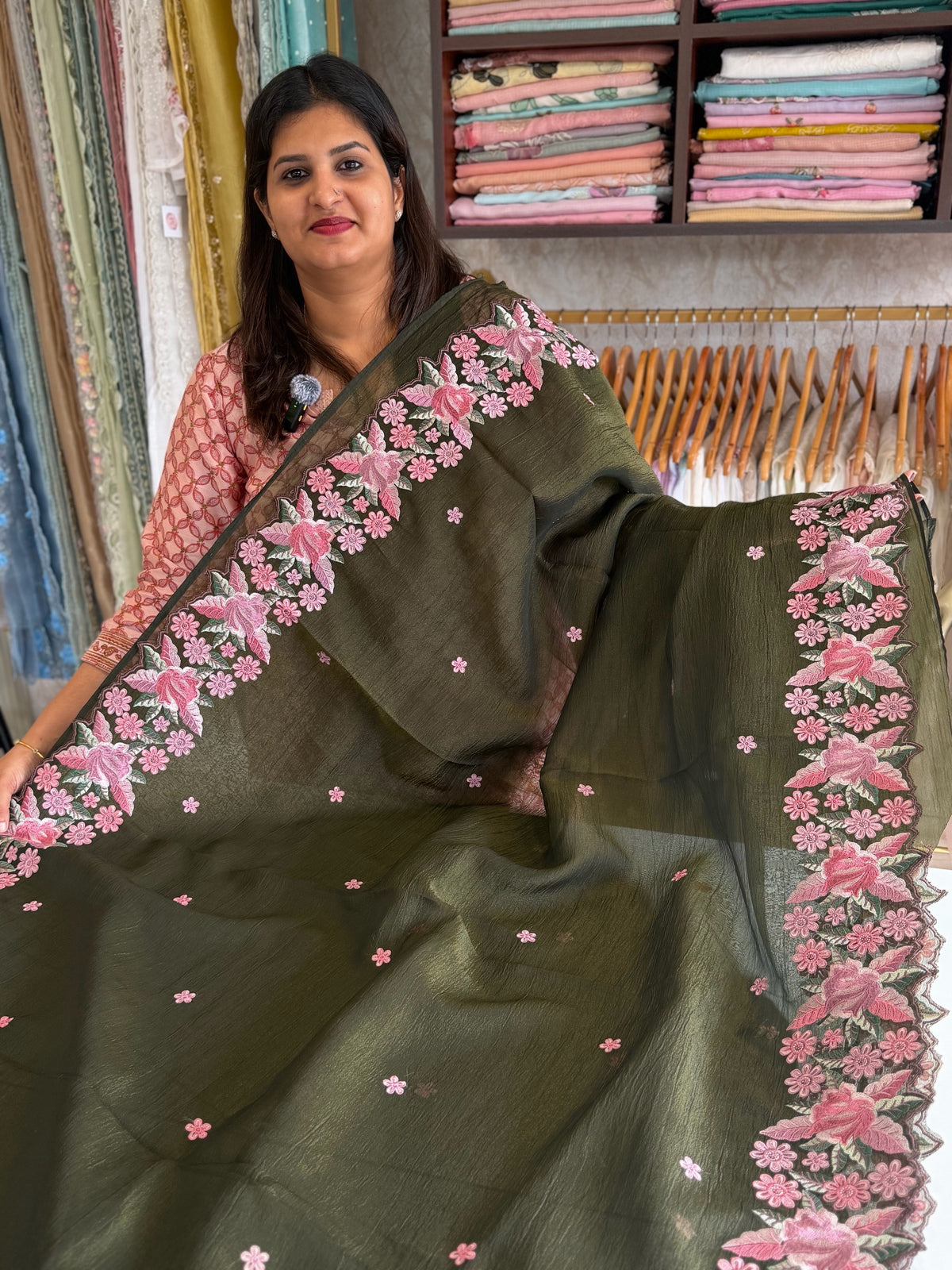 Crushed Crape Saree/ SC44