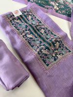 Linen cotton blend unstitched salwar set / NC292