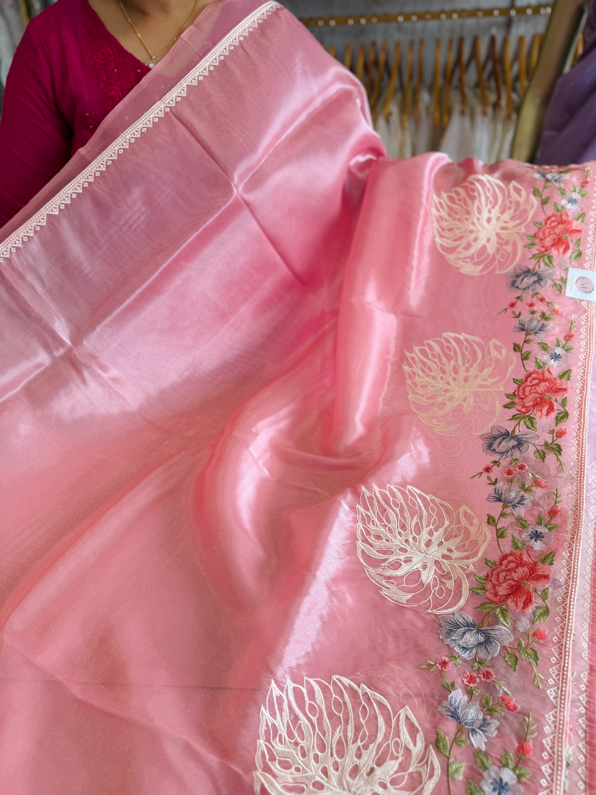 Tissue organza saree /RKF07