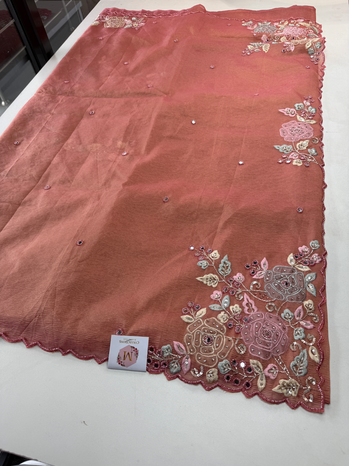 Crushed Tissue Saree/ SP007