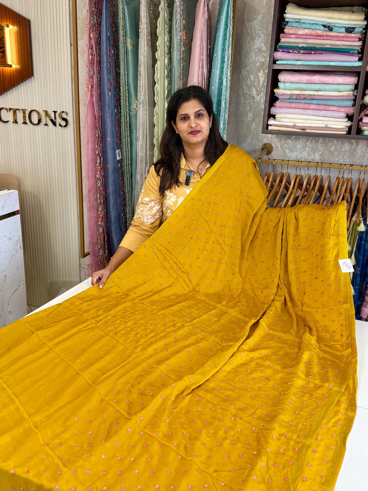Platinum Georgette Saree/ 8523
