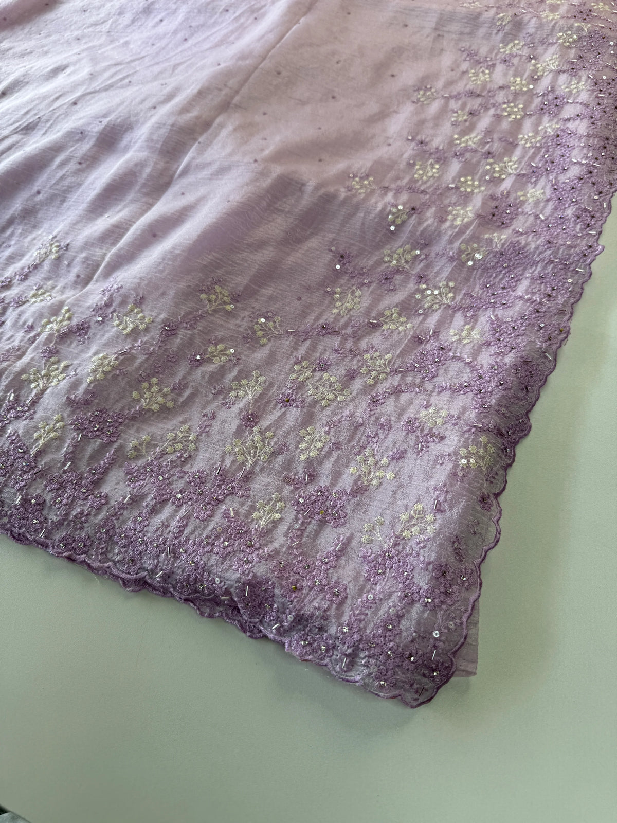 Crushed Crape Saree/ HW456