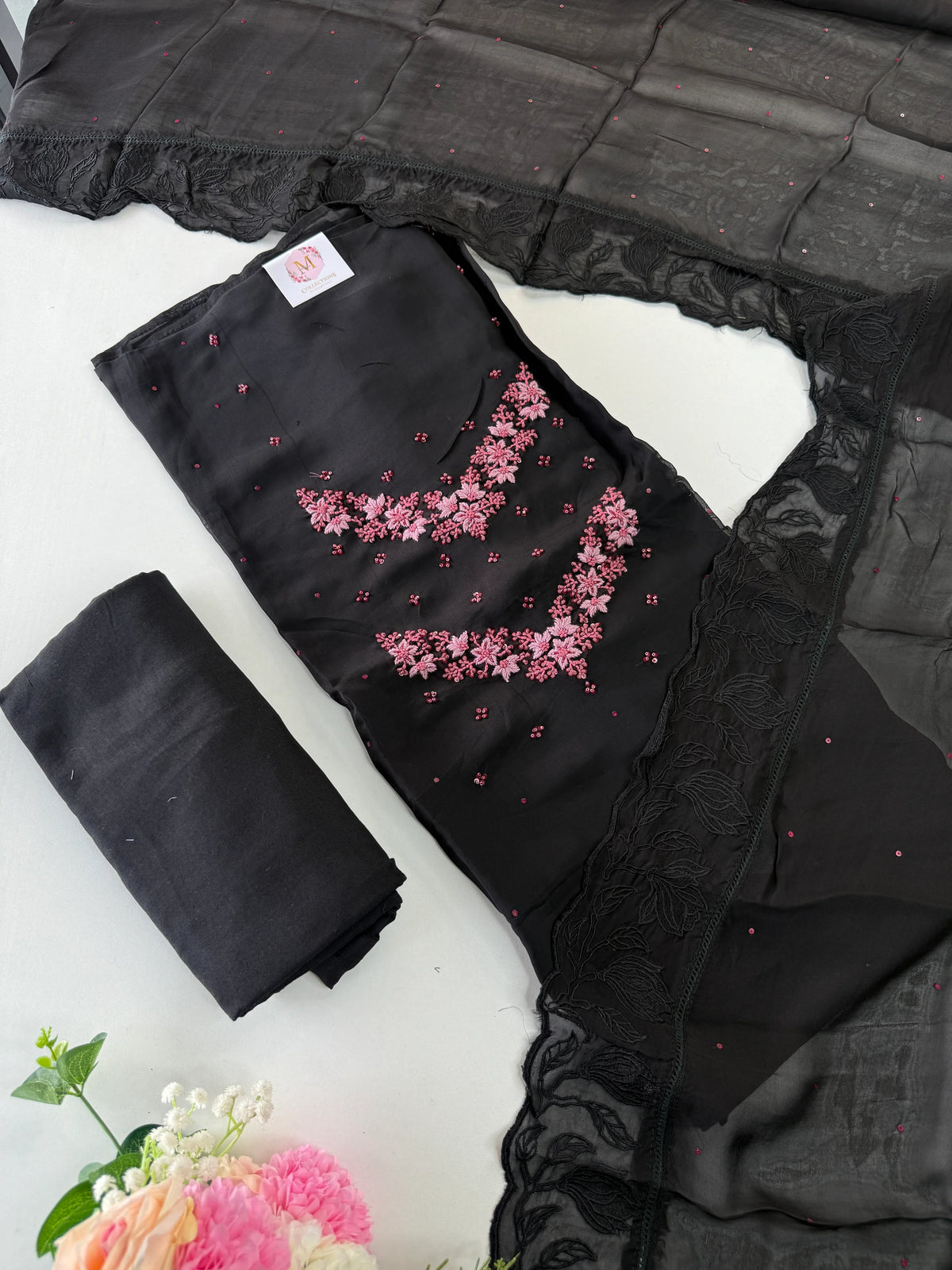 Pure viscous Georgette unstitched salwar set / NC282