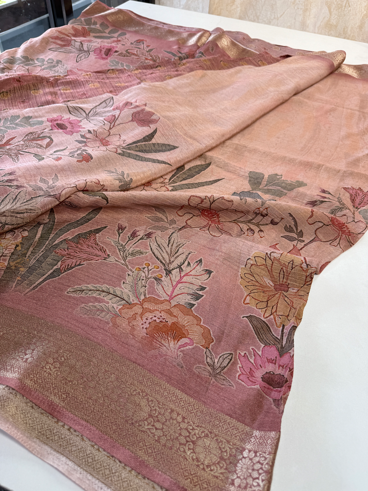 Crushed Tissue Saree/ 183A