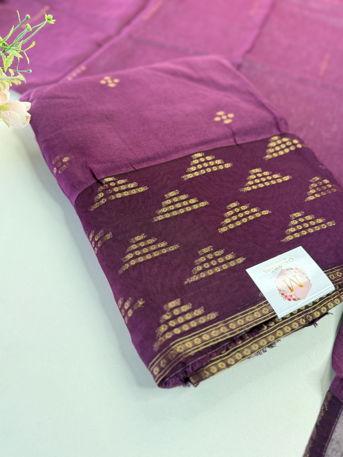 Cotton Chanderi unstitched salwar set / NC152