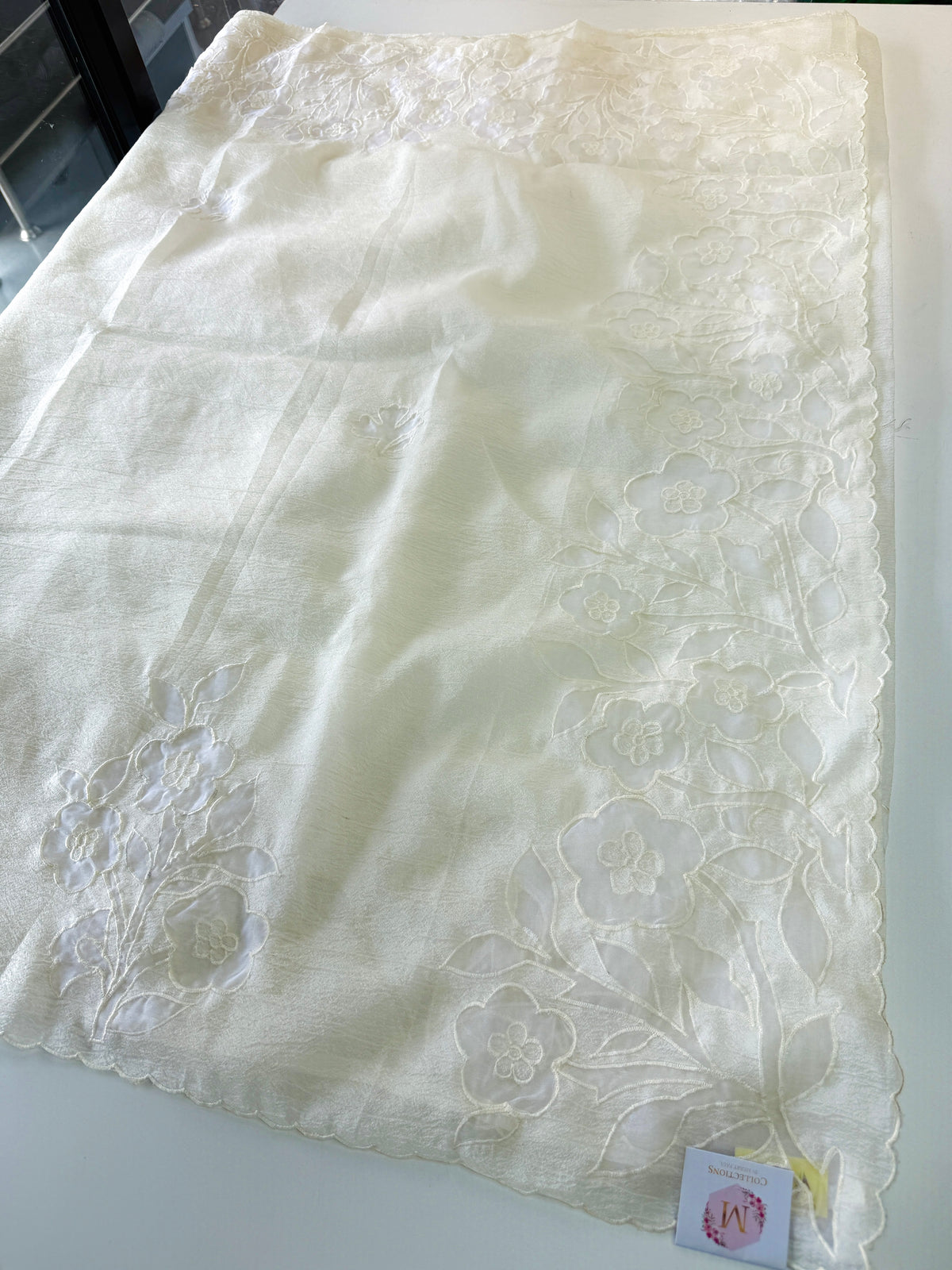 Crushed crape saree/ AM101