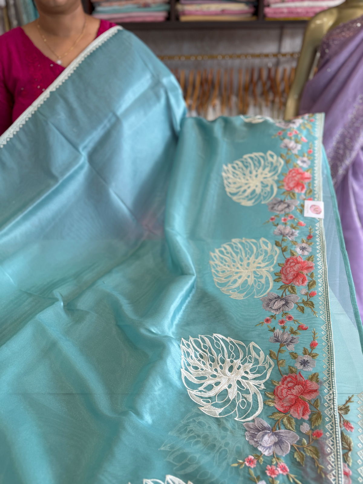 Tissue organza saree /RKF07